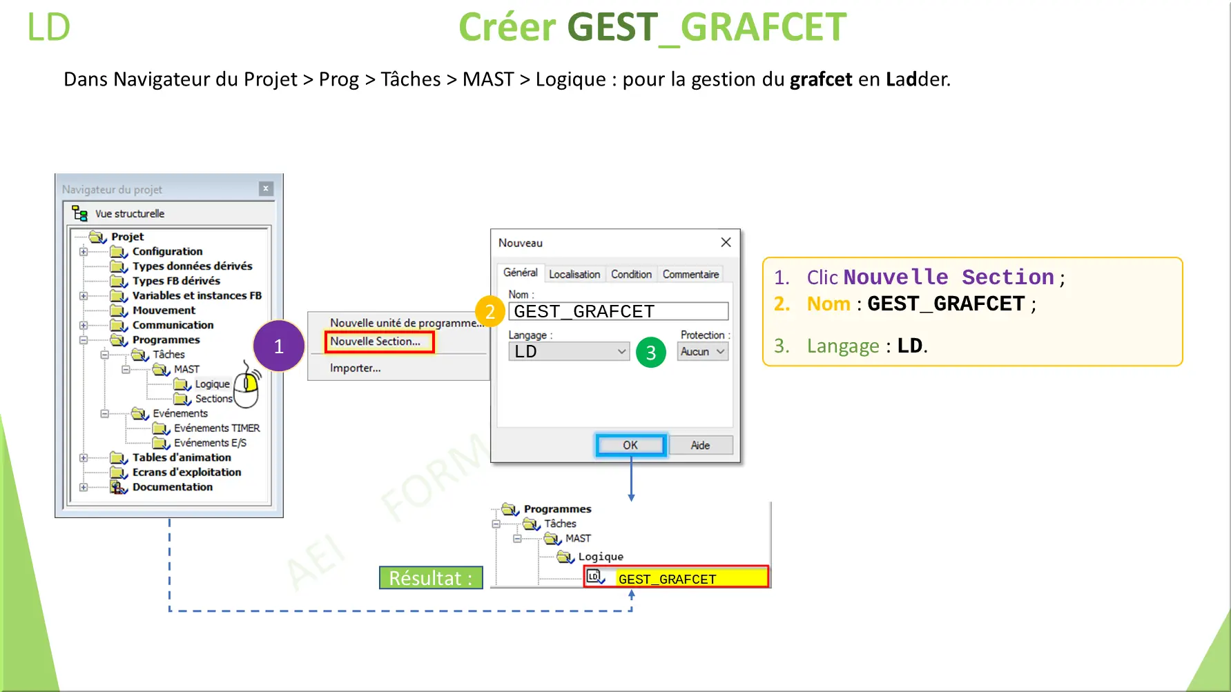 SFC Créer GEST_GRAFCET